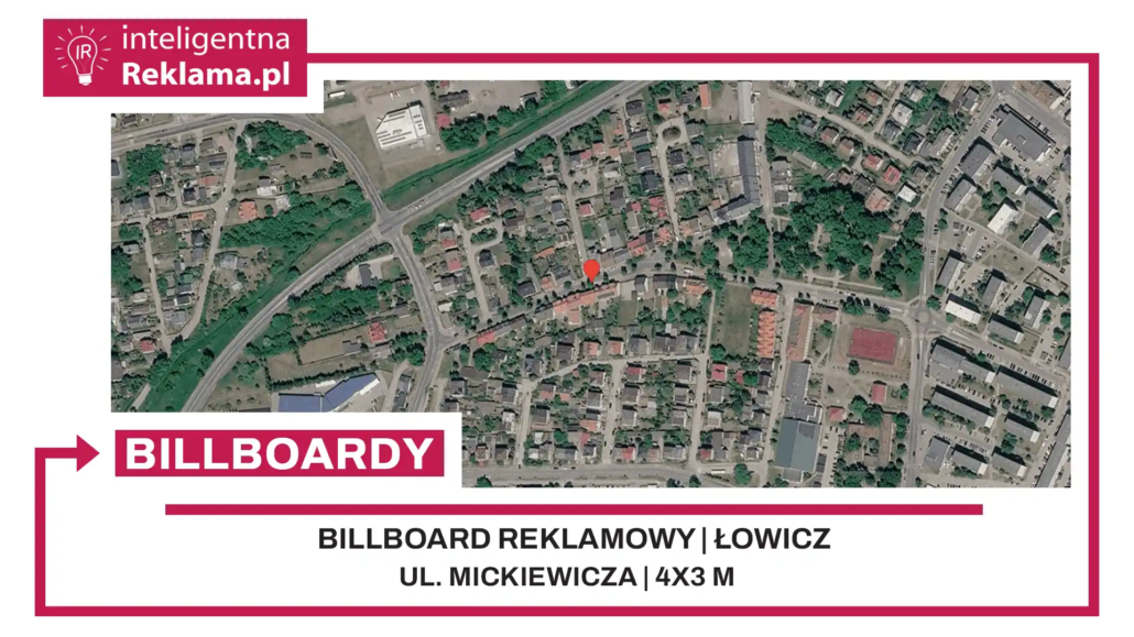 Lokalizacja reklamowa w Łowicz przy ul. Mickiewicza - powierzchnia 12 m²