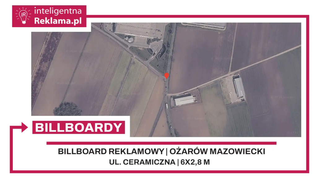 Lokalizacja reklamowa w Ożarów Mazowiecki przy ul. Ceramiczna - powierzchnia 16,8 m²