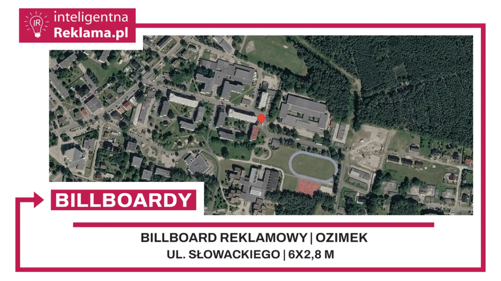 Lokalizacja reklamowa w Ozimek przy ul. Słowackiego - powierzchnia 16,8 m²