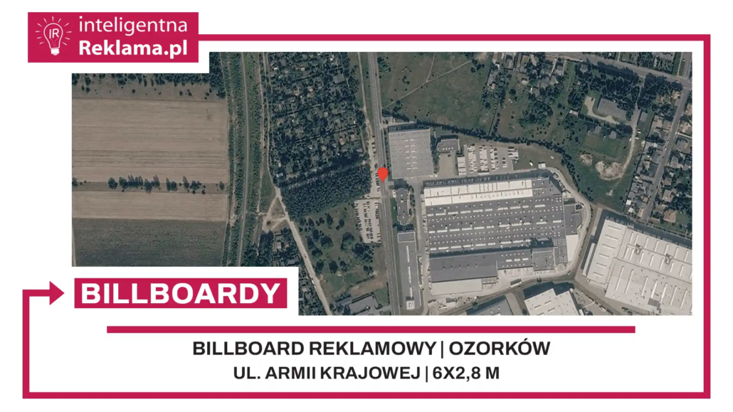 Lokalizacja reklamowa w Ozorków przy ul. Armii Krajowej - powierzchnia 16,8 m²