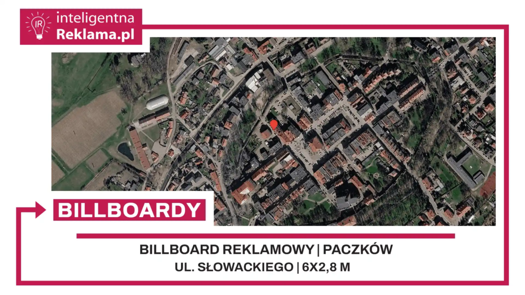 Lokalizacja reklamowa w Paczków przy ul. ul. Słowackiego - powierzchnia 16,8 m²