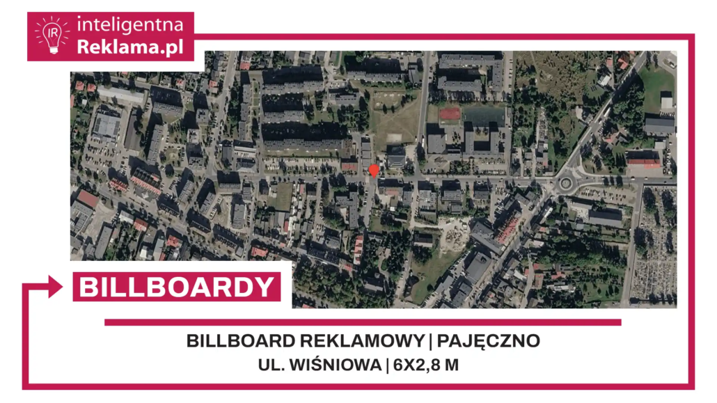 Lokalizacja reklamowa w Pajęczno przy ul. ul. Wiśniowa - powierzchnia 16,8 m²
