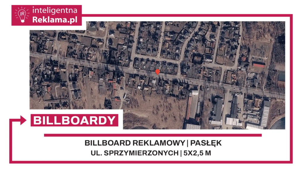 Lokalizacja reklamowa w Pasłęk przy ul. Sprzymierzonych - powierzchnia 12,5 m²