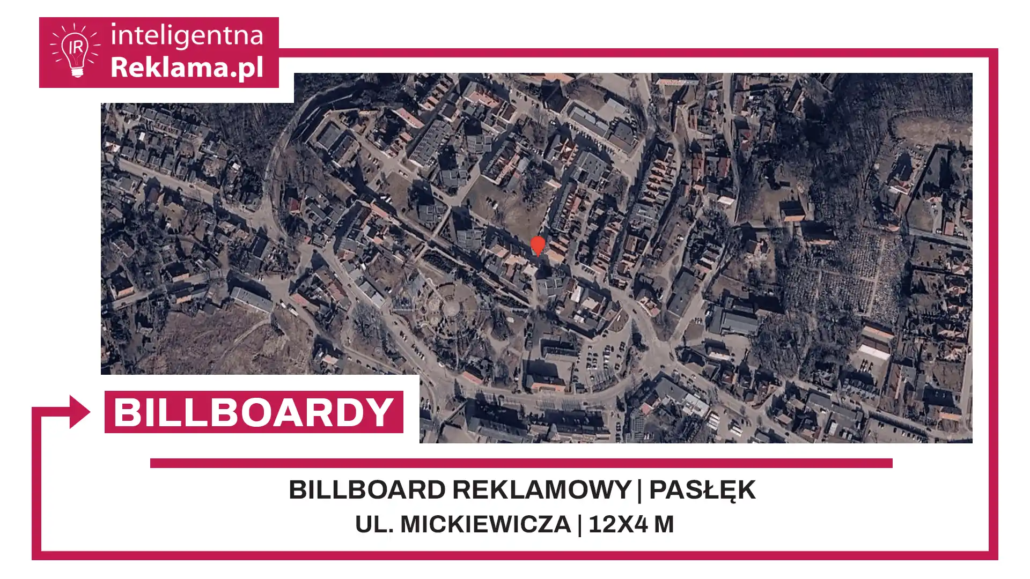 Lokalizacja reklamowa w Pasłęk przy ul. ul. Mickiewicza - powierzchnia 48 m²