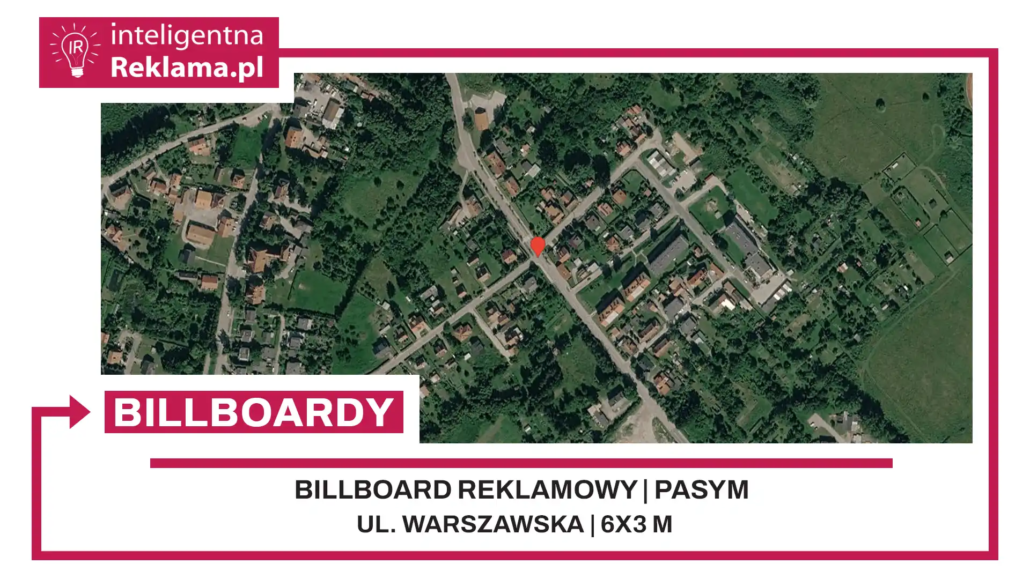 Lokalizacja reklamowa w Pasym przy ul. ul. Warszawska - powierzchnia 18 m²