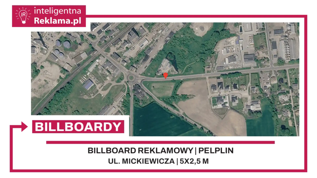 Lokalizacja reklamowa w Pelplin przy ul. ul. Mickiewicza - powierzchnia 12,5 m²