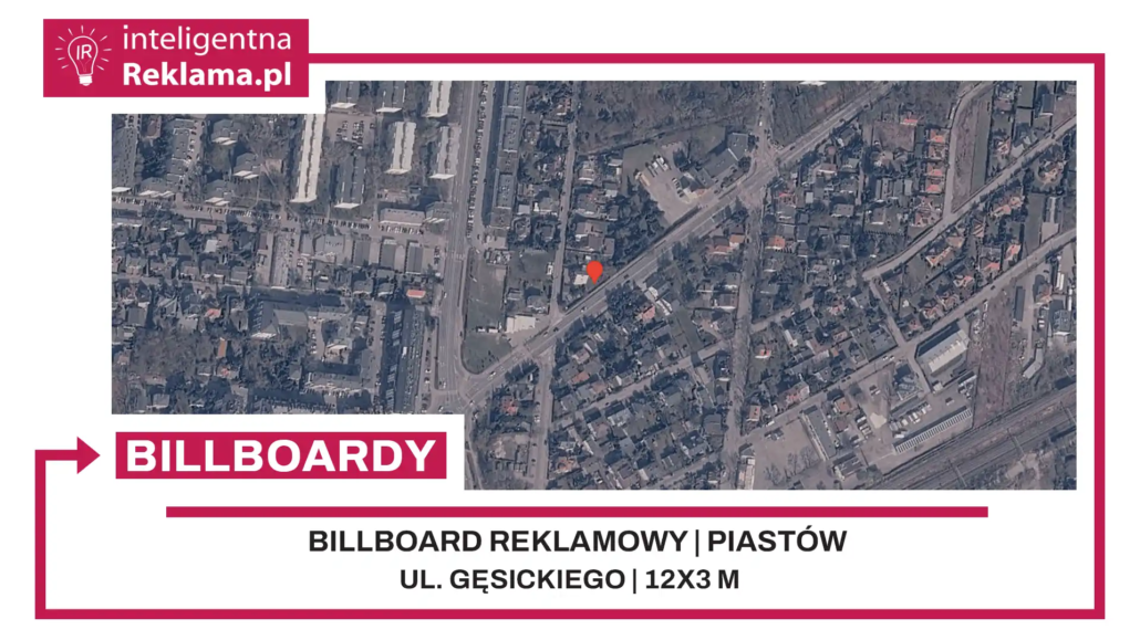 Lokalizacja reklamowa w Piastów przy ul. Gęsickiego - powierzchnia 36 m²