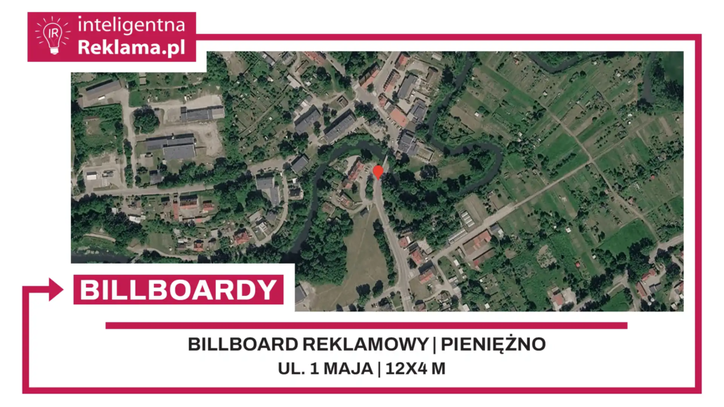 Lokalizacja reklamowa w Pieniężno przy ul. ul. 1 Maja - powierzchnia 48 m²