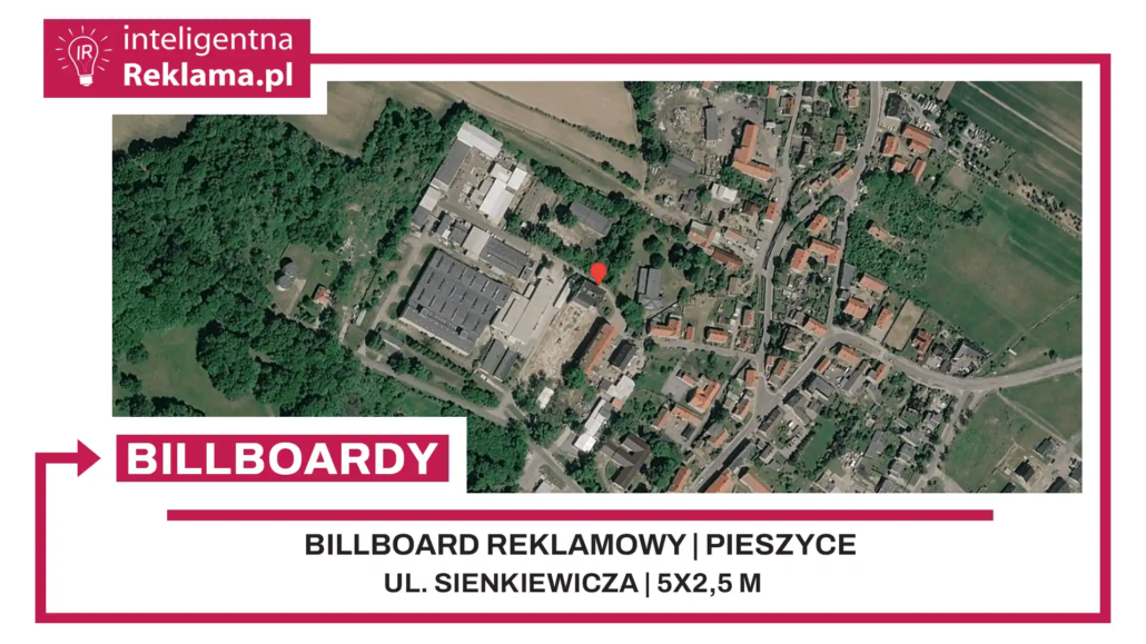 Lokalizacja reklamowa w Pieszyce przy ul. Sienkiewicza - powierzchnia 12,5 m²