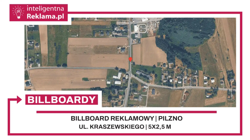 Lokalizacja reklamowa w Pilzno przy ul. Kraszewskiego - powierzchnia 12,5 m²