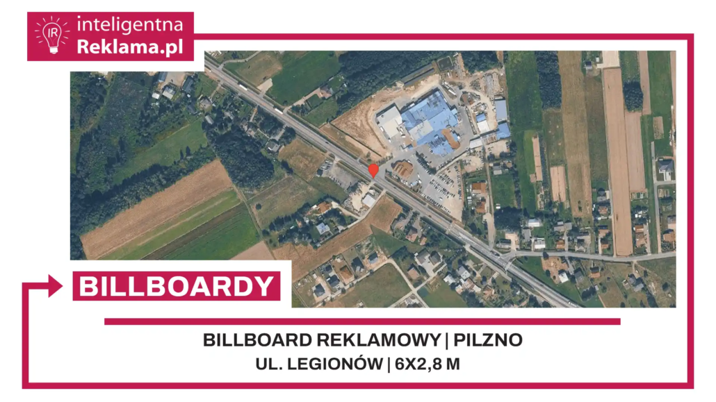 Lokalizacja reklamowa w Pilzno przy ul. ul. Legionów - powierzchnia 16,8 m²