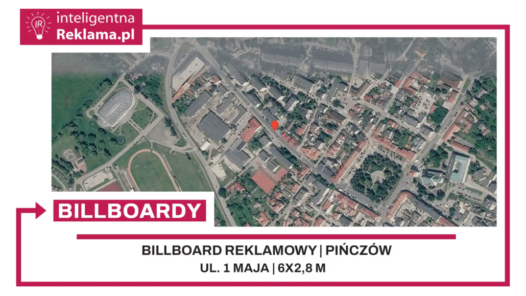 Lokalizacja reklamowa w Pińczów przy ul. 1 maja - powierzchnia 16,8 m²
