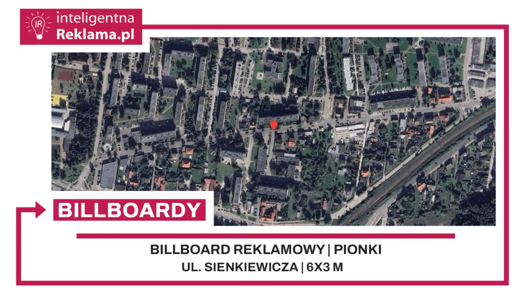 Lokalizacja reklamowa w Pionki przy ul. Sienkiewicza - powierzchnia 18 m²