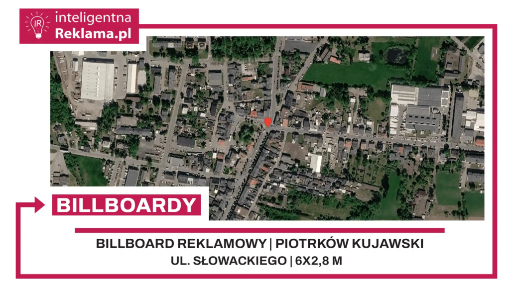 Lokalizacja reklamowa w Piotrków Kujawski przy ul. Słowackiego - powierzchnia 16,8 m²
