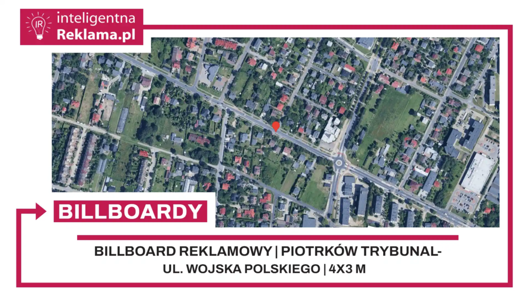 Lokalizacja reklamowa w Piotrków Trybunalski przy ul. ul. Wojska Polskiego - powierzchnia 12 m²