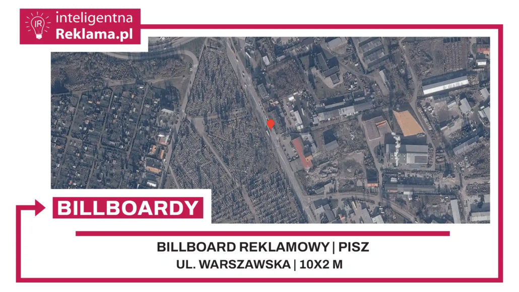 Lokalizacja reklamowa w Pisz przy ul. Warszawska - powierzchnia 20 m²