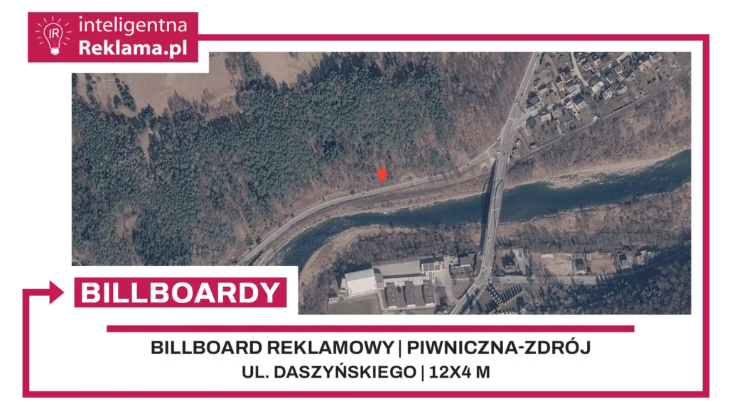 Lokalizacja reklamowa w Piwniczna-Zdrój przy ul. Daszyńskiego - powierzchnia 48 m²
