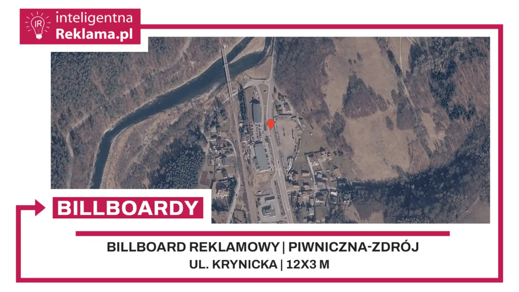 Lokalizacja reklamowa w Piwniczna-Zdrój przy ul. Krynicka - powierzchnia 36 m²