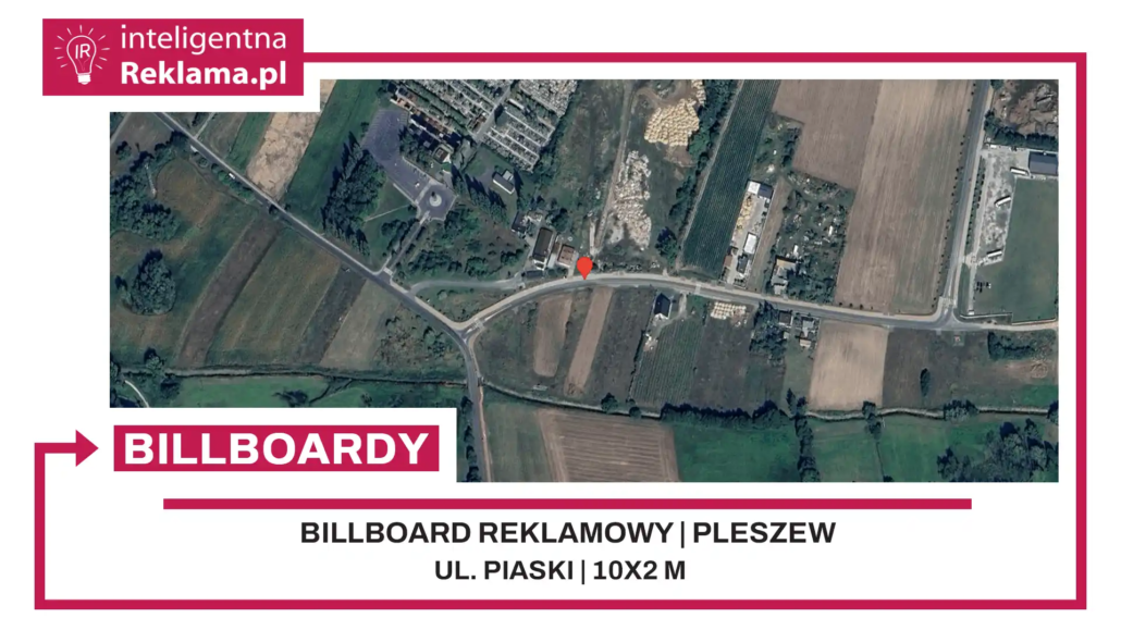 Lokalizacja reklamowa w Pleszew przy ul. Piaski - powierzchnia 20 m²