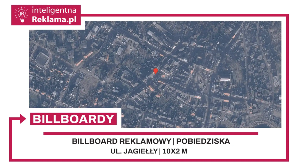 Lokalizacja reklamowa w Pobiedziska przy ul. Jagiełły - powierzchnia 20 m²