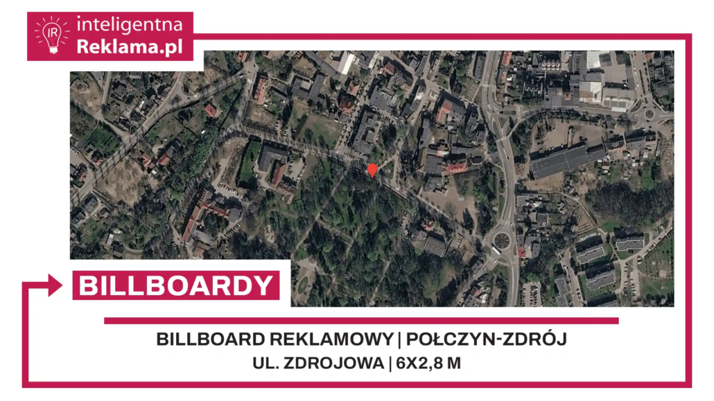 Lokalizacja reklamowa w Połczyn-Zdrój przy ul. Zdrojowa - powierzchnia 16,8 m²