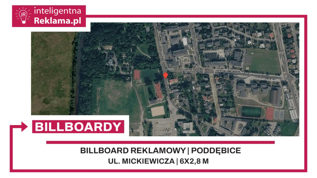 Lokalizacja reklamowa w Poddębice przy ul. Mickiewicza - powierzchnia 16,8 m²