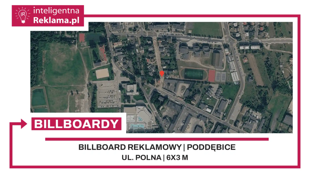 Lokalizacja reklamowa w Poddębice przy ul. ul. Polna - powierzchnia 18 m²
