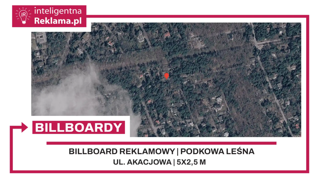 Lokalizacja reklamowa w Podkowa Leśna przy ul. Akacjowa - powierzchnia 12,5 m²