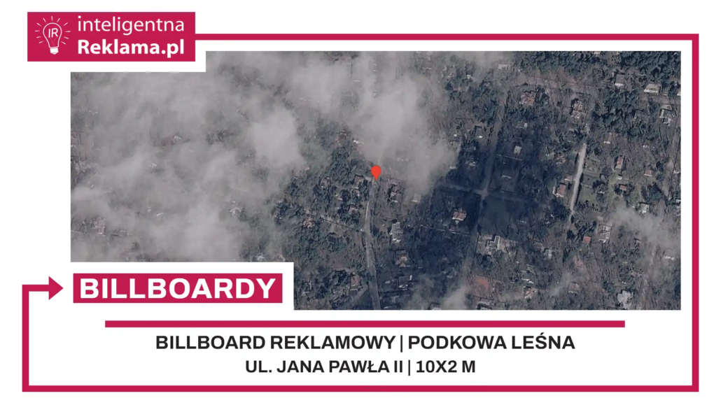 Lokalizacja reklamowa w Podkowa Leśna przy ul. ul. Jana Pawła II - powierzchnia 20 m²