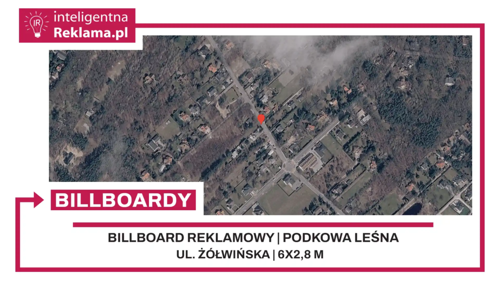 Lokalizacja reklamowa w Podkowa Leśna przy ul. Żółwińska - powierzchnia 16,8 m²