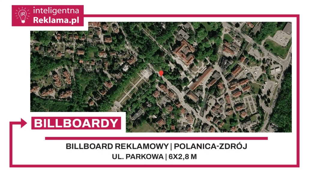 Lokalizacja reklamowa w Polanica-Zdrój przy ul. Parkowa - powierzchnia 16,8 m²