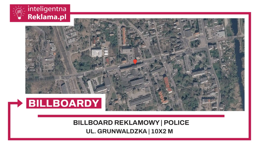 Lokalizacja reklamowa w Police przy ul. Grunwaldzka - powierzchnia 20 m²