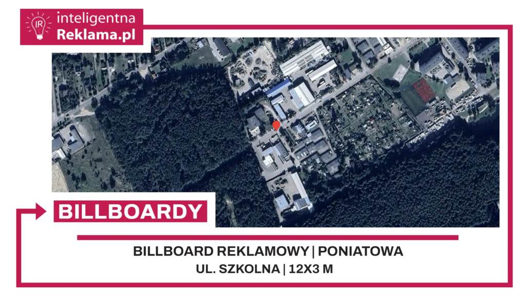 Lokalizacja reklamowa w Poniatowa przy ul. Szkolna - powierzchnia 36 m²