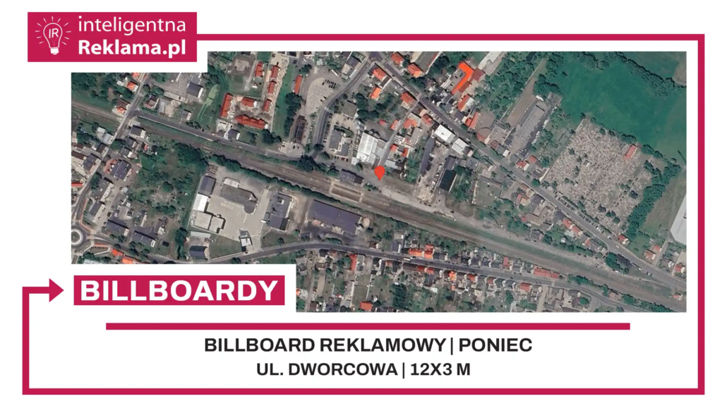 Lokalizacja reklamowa w Poniec przy ul. Dworcowa - powierzchnia 36 m²