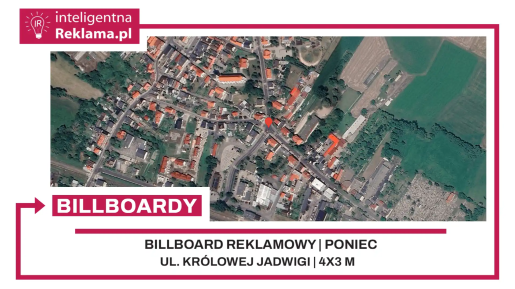 Lokalizacja reklamowa w Poniec przy ul. Królowej Jadwigi - powierzchnia 12 m²