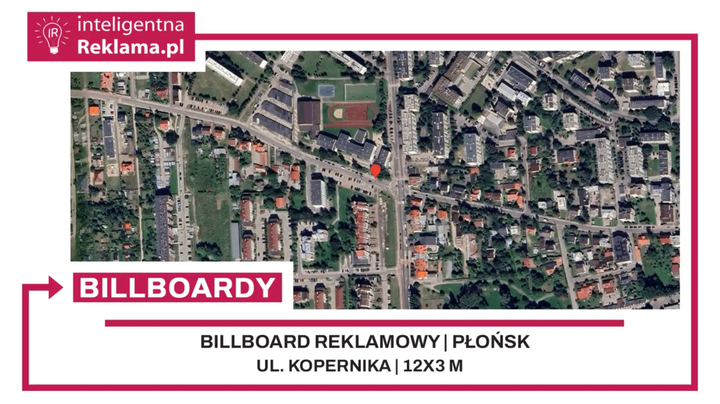 Lokalizacja reklamowa w Płońsk przy ul. Kopernika - powierzchnia 36 m²