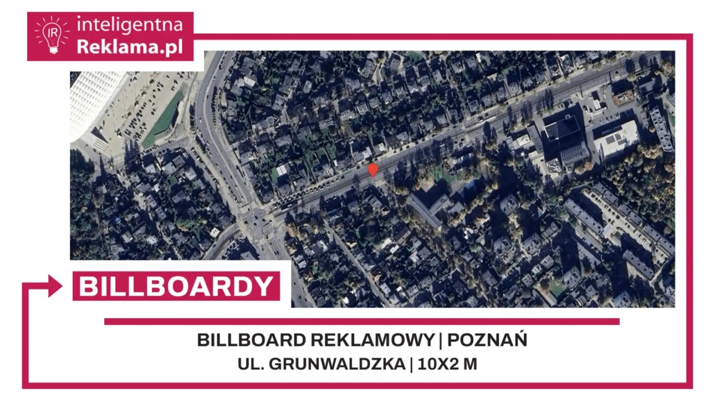 Lokalizacja reklamowa w Poznań przy ul. Grunwaldzka - powierzchnia 20 m²