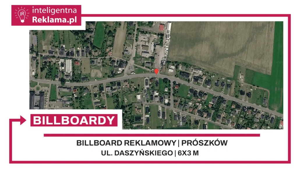 Lokalizacja reklamowa w Prószków przy ul. ul. Daszyńskiego - powierzchnia 18 m²