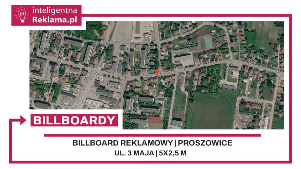 Lokalizacja reklamowa w Proszowice przy ul. ul. 3 Maja - powierzchnia 12,5 m²