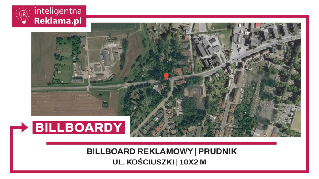 Lokalizacja reklamowa w Prudnik przy ul. Kościuszki - powierzchnia 20 m²