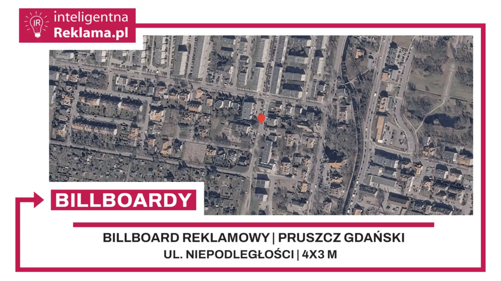 Lokalizacja reklamowa w Pruszcz Gdański przy ul. Niepodległości - powierzchnia 12 m²