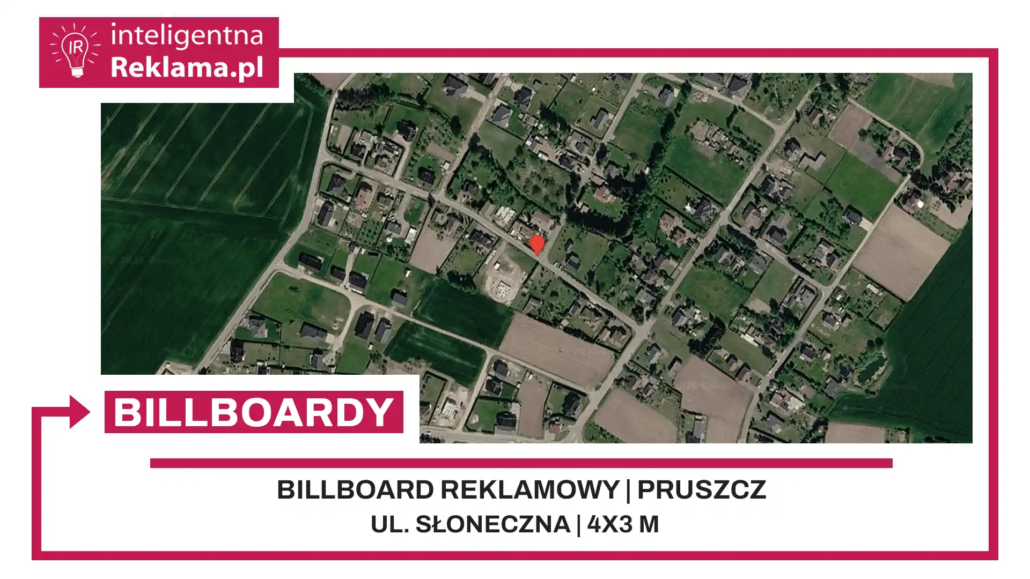 Lokalizacja reklamowa w Pruszcz przy ul. Słoneczna - powierzchnia 12 m²