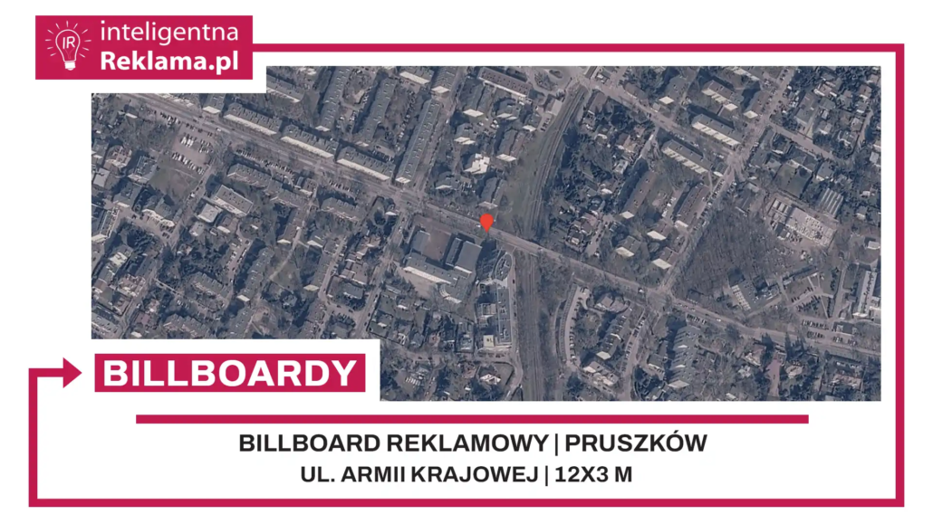 Lokalizacja reklamowa w Pruszków przy ul. Armii Krajowej - powierzchnia 36 m²