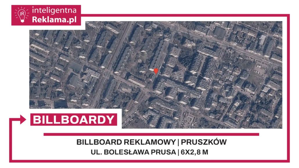 Lokalizacja reklamowa w Pruszków przy ul. Bolesława Prusa - powierzchnia 16,8 m²