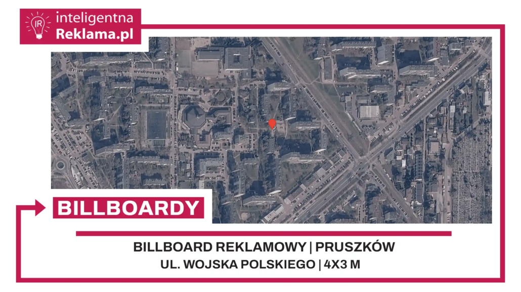 Lokalizacja reklamowa w Pruszków przy ul. Wojska Polskiego - powierzchnia 12 m²