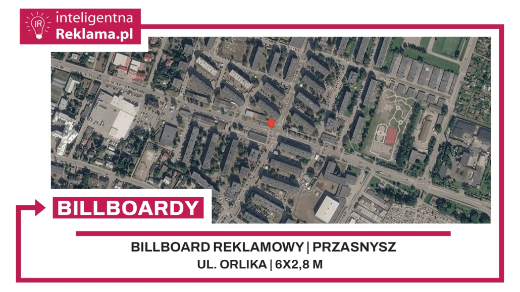 Lokalizacja reklamowa w Przasnysz przy ul. Orlika - powierzchnia 16,8 m²