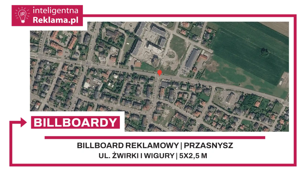 Lokalizacja reklamowa w Przasnysz przy ul. Żwirki i Wigury - powierzchnia 12,5 m²