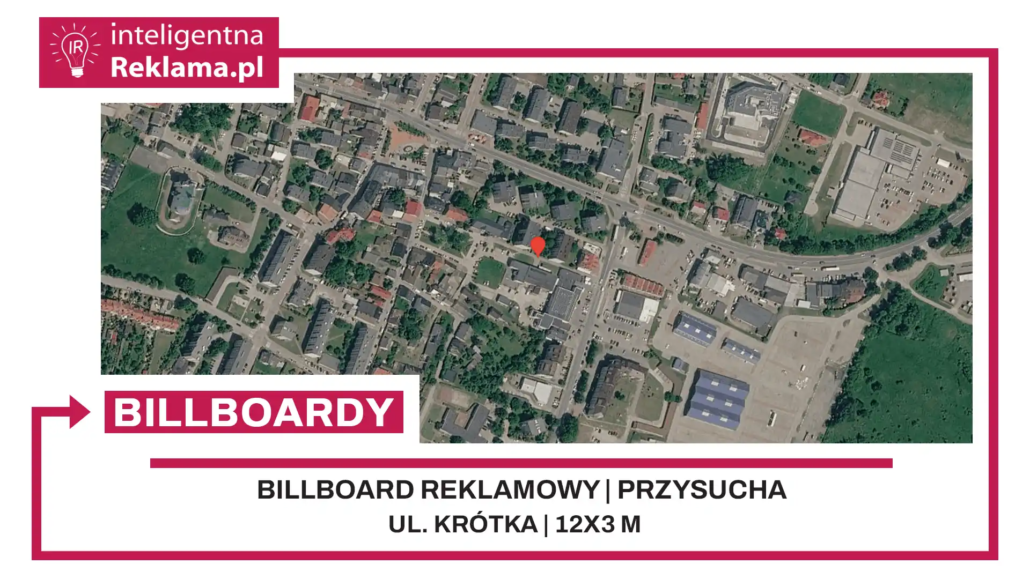 Lokalizacja reklamowa w Przysucha przy ul. Krótka - powierzchnia 36 m²