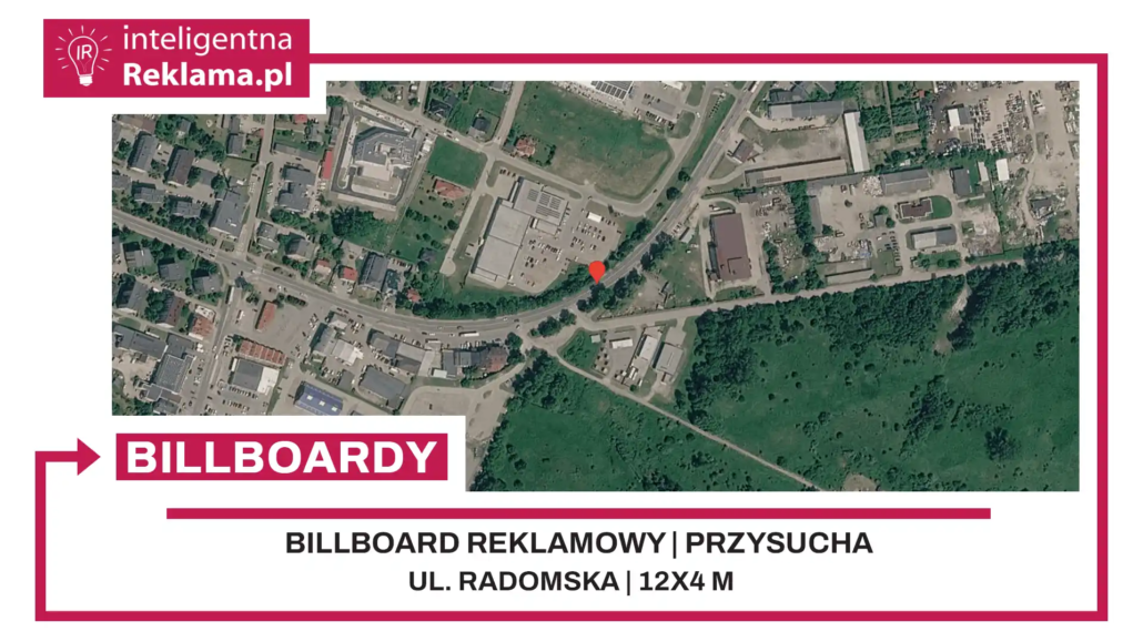 Lokalizacja reklamowa w Przysucha przy ul. Radomska - powierzchnia 48 m²