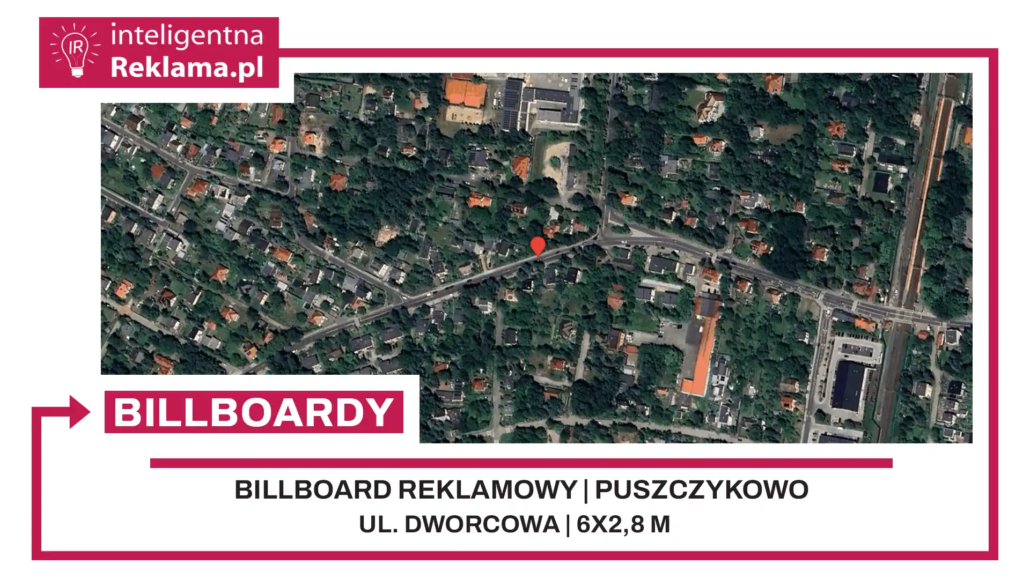 Lokalizacja reklamowa w Puszczykowo przy ul. Dworcowa - powierzchnia 16,8 m²